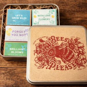 Premium Gift Tin of 6 Mini Wildflower Seed Ball Boxes